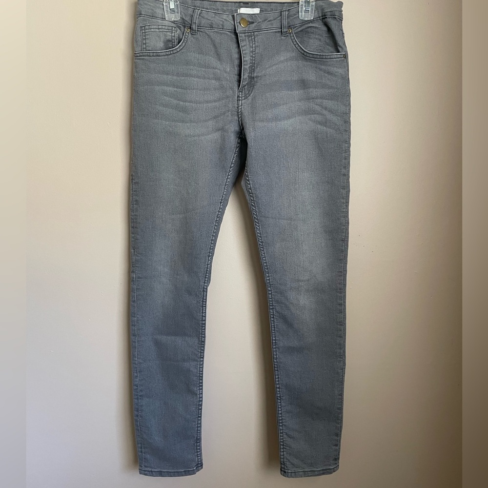 H&M grey stretch denim jeggings size 12